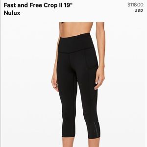 LULULEMON 🍋Fast and free crop. Like new.